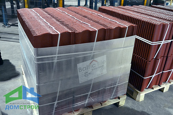 Baltic Tile - SeaWave - Упакованный поддон с черепицей Baltic Tile - SeaWave - Упакованный поддон с черепицей